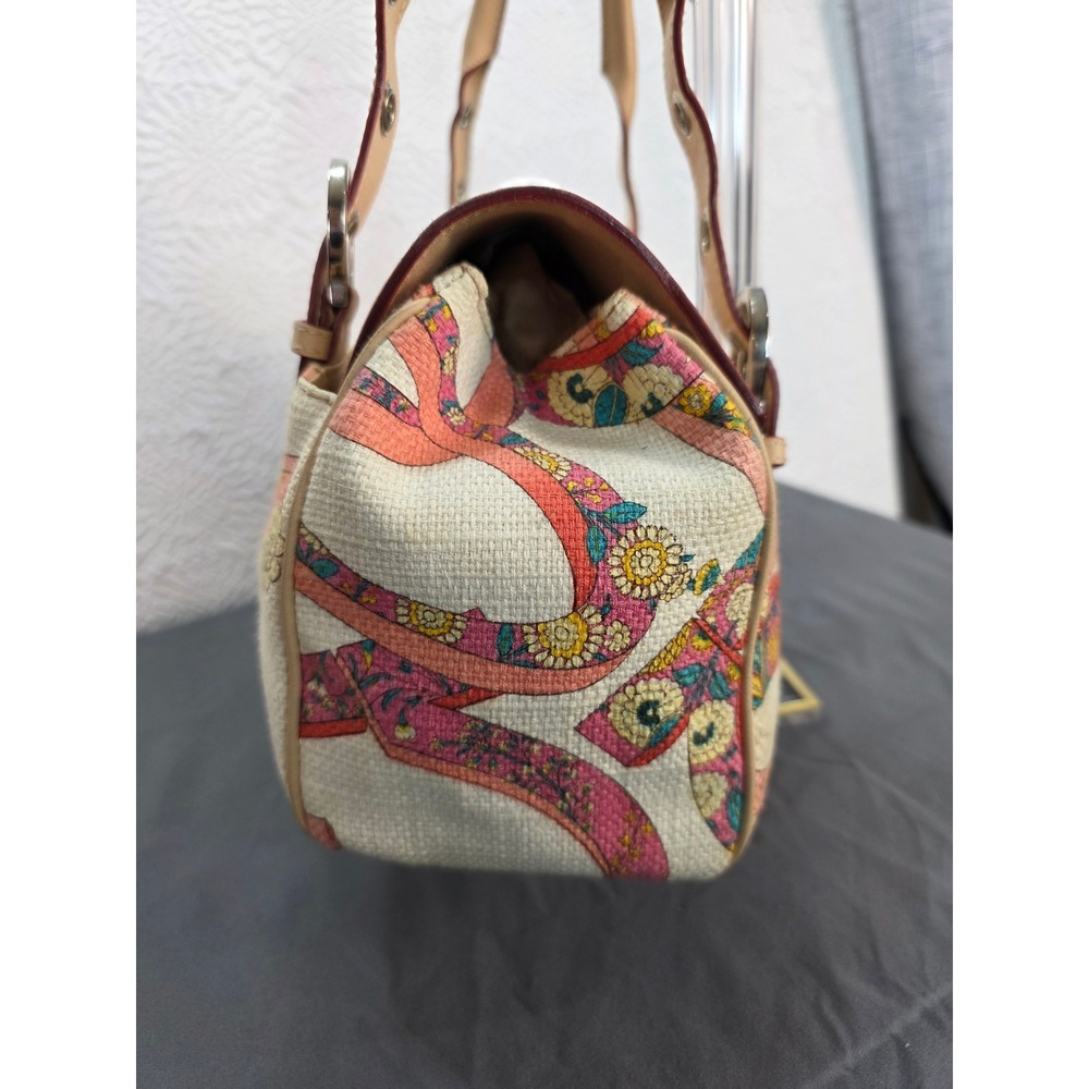 Salvatore Ferragamo Shoulder Bag Womens Medium Multi Excellent‎ Floral Canvas - Picture 5 of 14